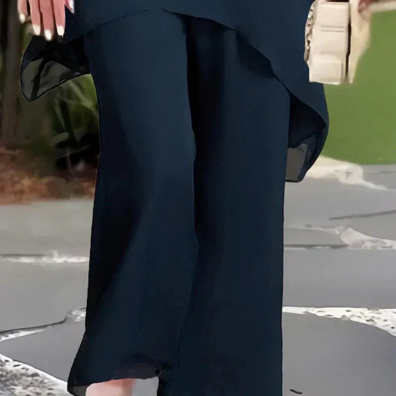 Herlene | Chic Asymmetric Top & Trouser Set