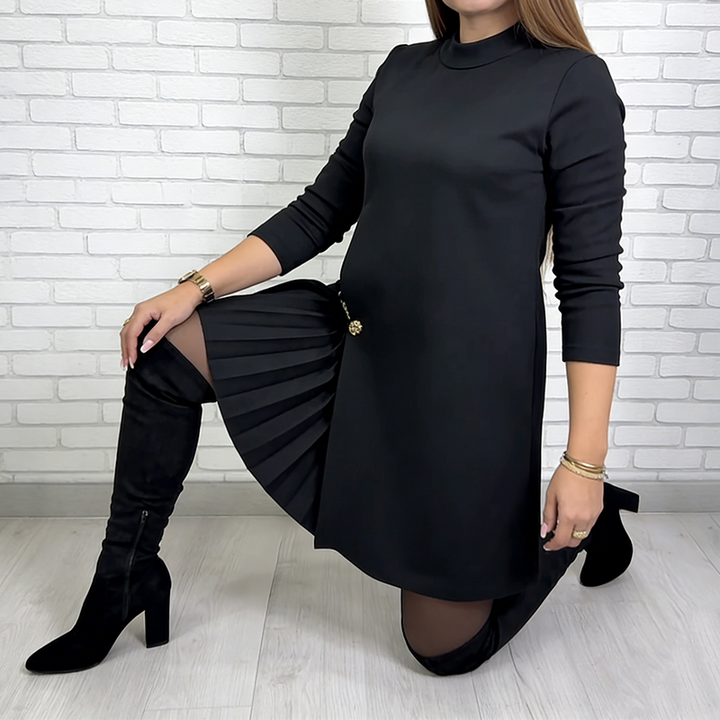 Sophie | Long Sleeve Pleated Dress
