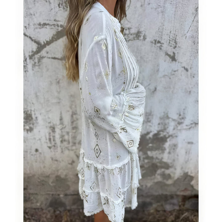 GAYLE™ | Boho Gilded Midi Dress
