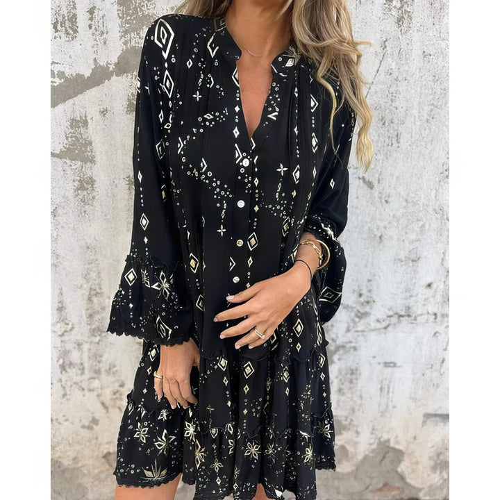 GAYLE™ | Boho Gilded Midi Dress